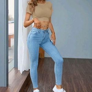Shein criss-cross backless crop tee